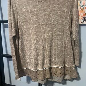 Women's Beige Layered Top